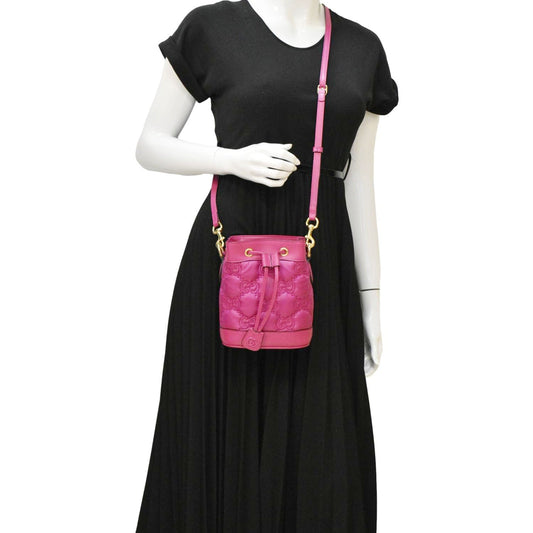 Gucci Bucket Crossbody Bag Nylon Matelasse