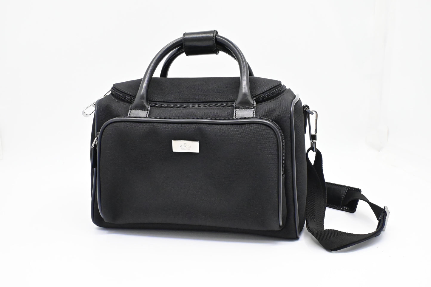 Gucci Cosmetic Canvas Black Shoulder Bag