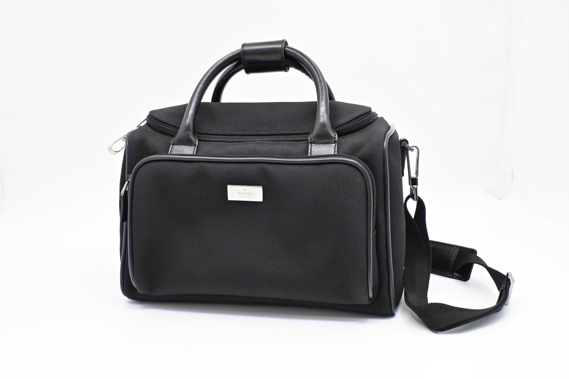 Gucci Cosmetic Canvas Black Shoulder Bag