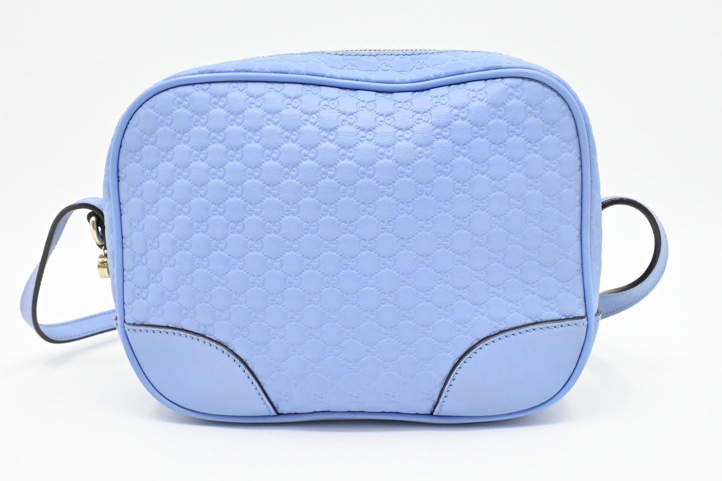 Gucci Baby Micro Guccissima Leather Blue Crossbody Bag