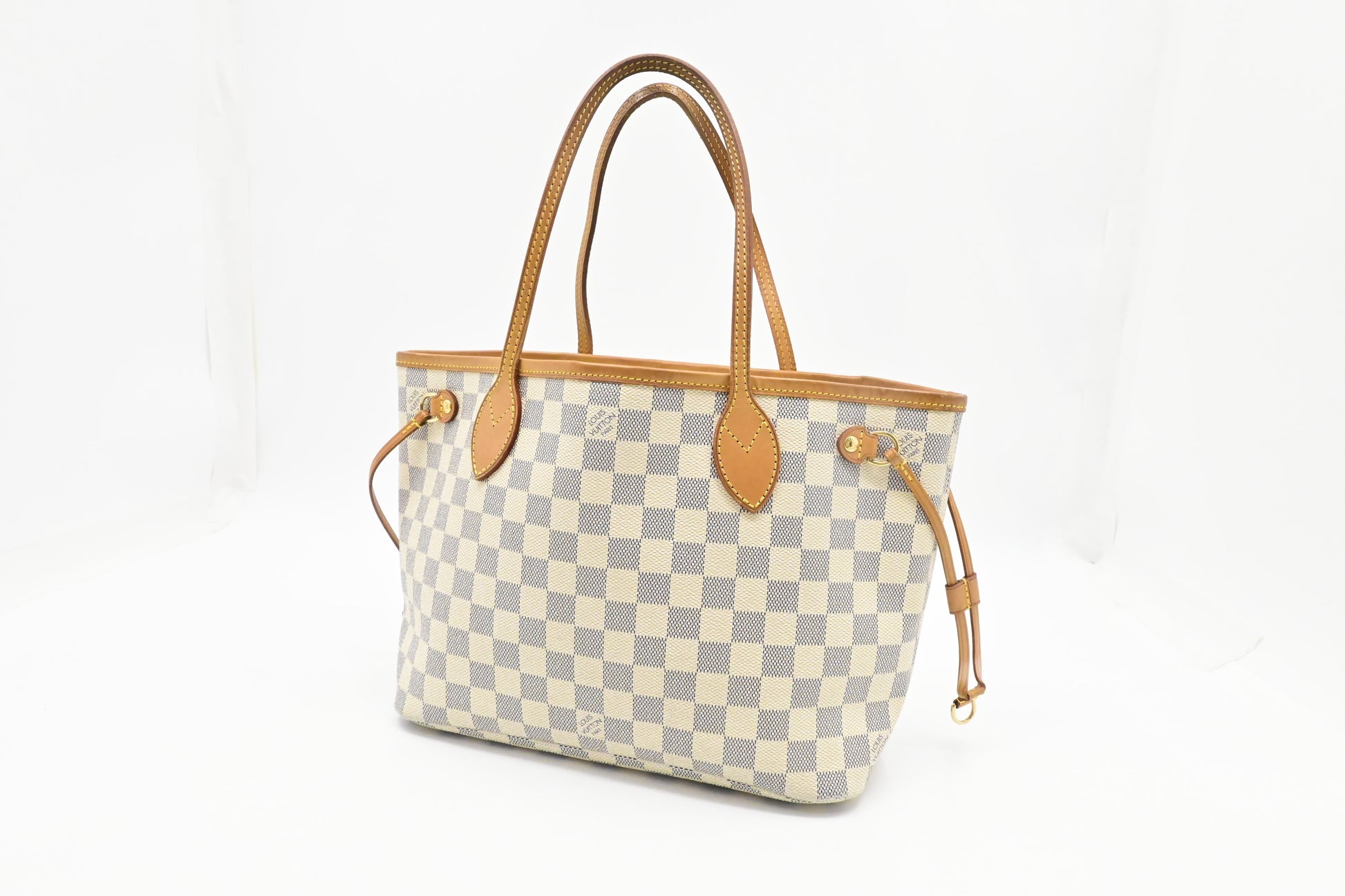 Louis Vuitton Neverfull PM Azur Damier Canvas Tote Bag Canvas 4
