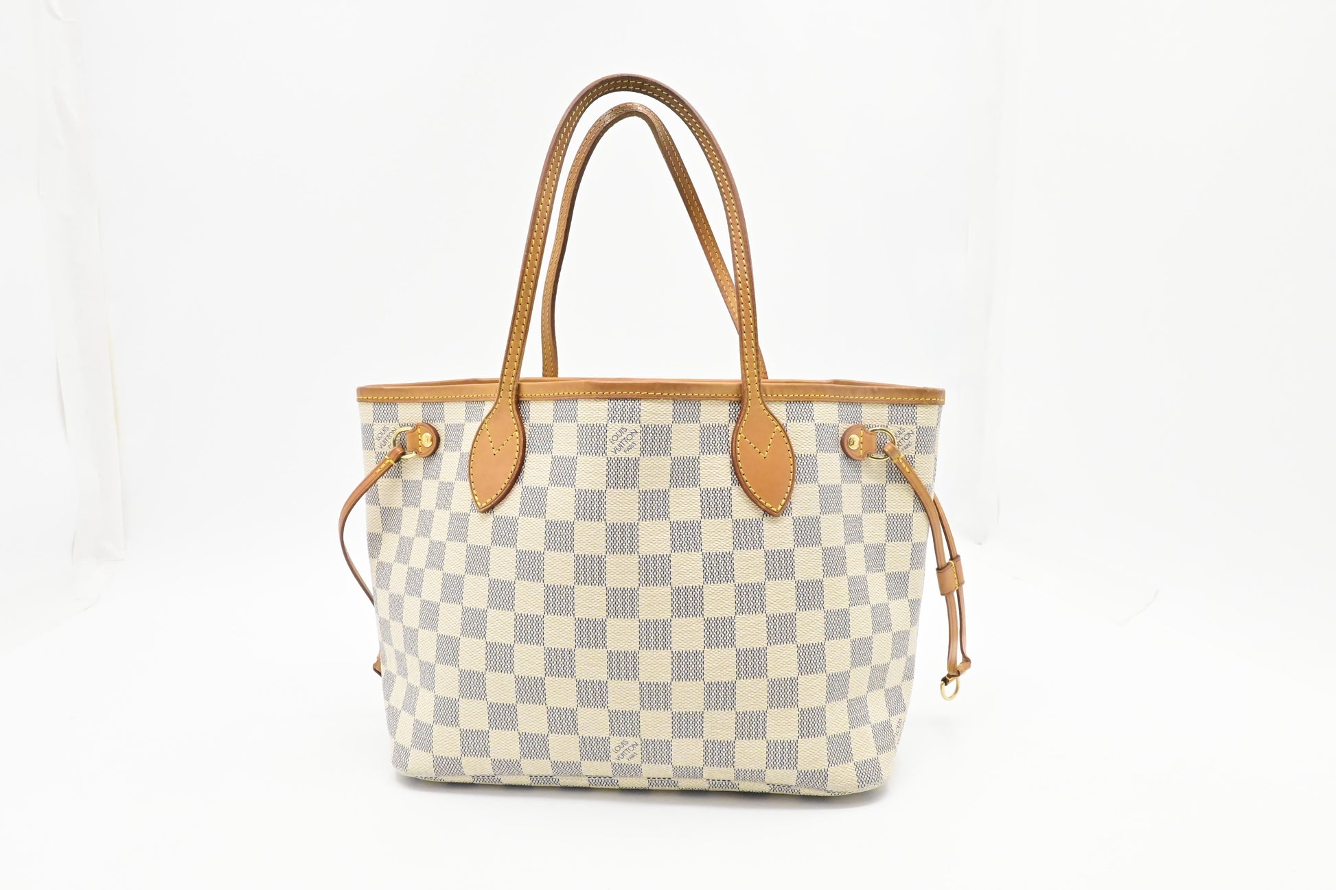 Louis Vuitton Neverfull PM Azur Damier Canvas Tote Bag Canvas 4