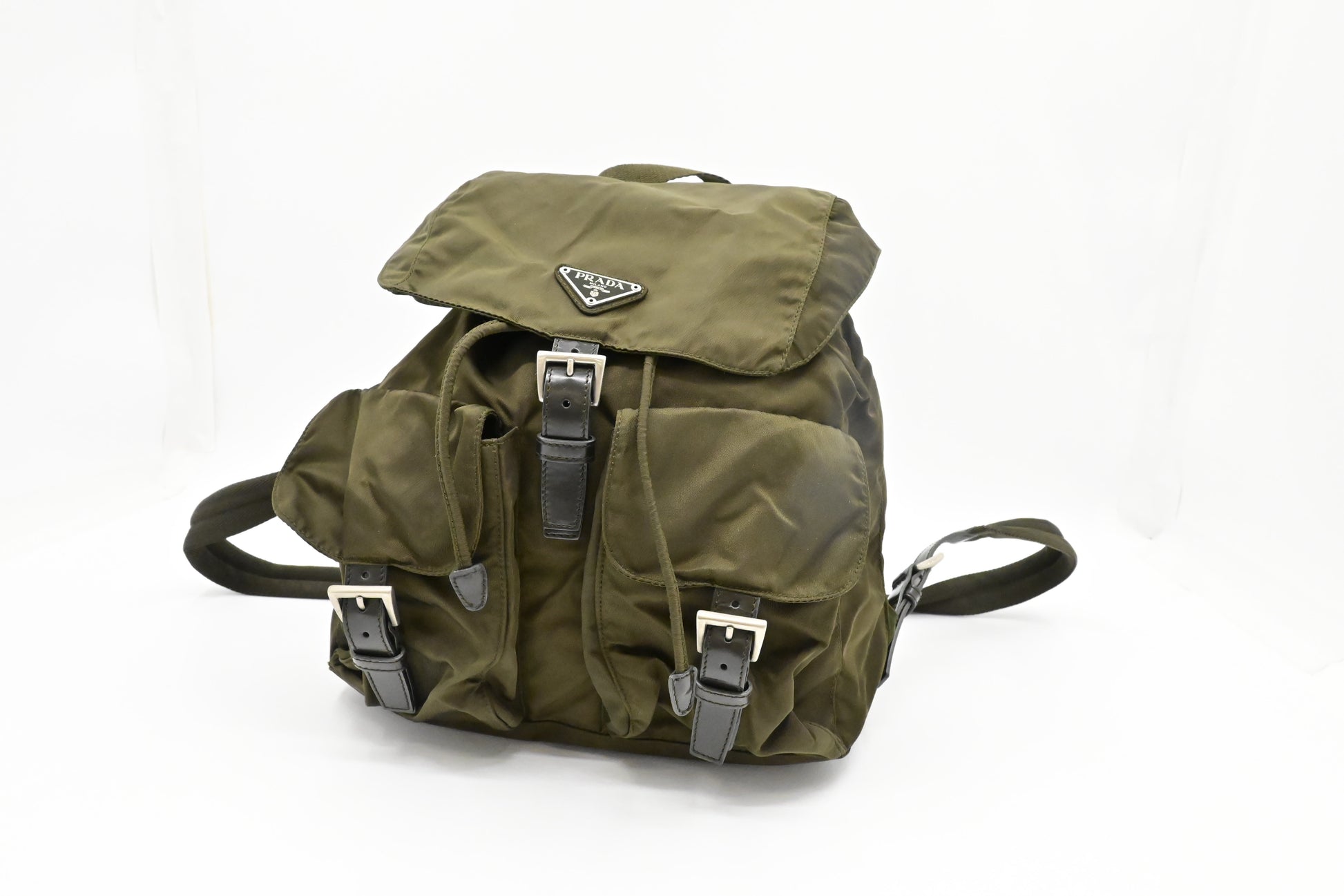 Prada Backpack In Handbag Nylon Green