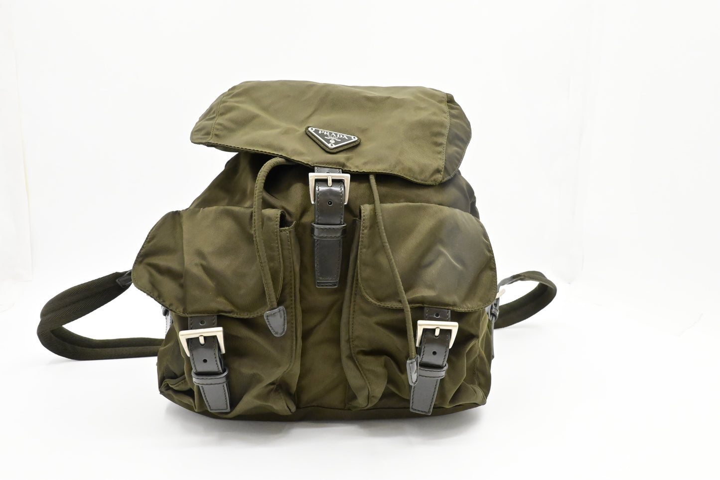 Prada Backpack In Handbag Nylon Green