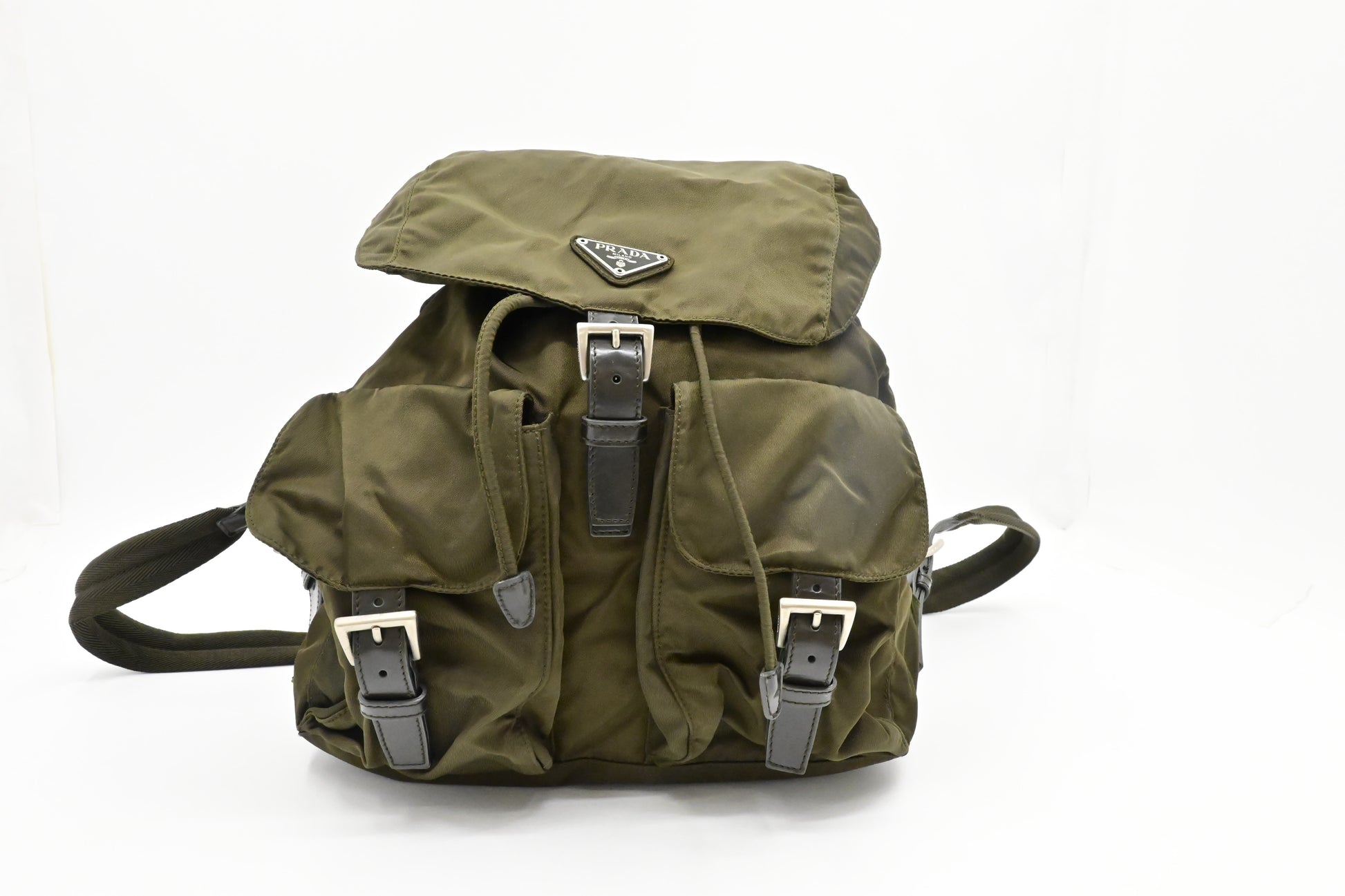 Prada Backpack In Handbag Nylon Green
