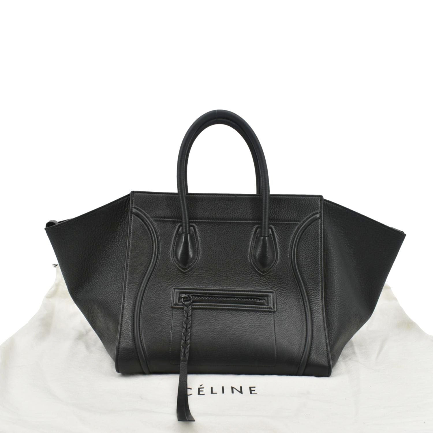 Luggage Phantom Tote Bag Leather Black