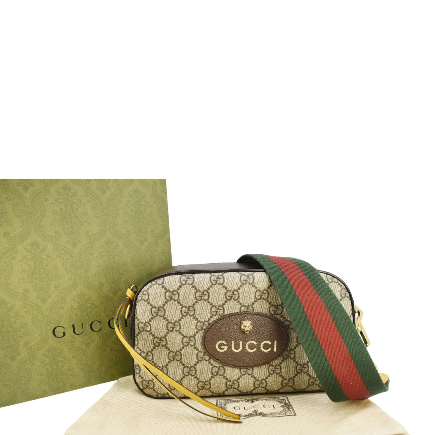 Gucci Neo Supreme Messenger Bag Canvas Beige Crossbody Bag Neo 476471