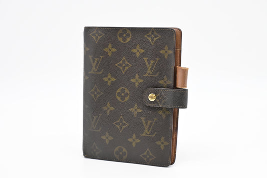 Louis Vuitton Agenda MM Monogram Canvas Handbag Canvas 5