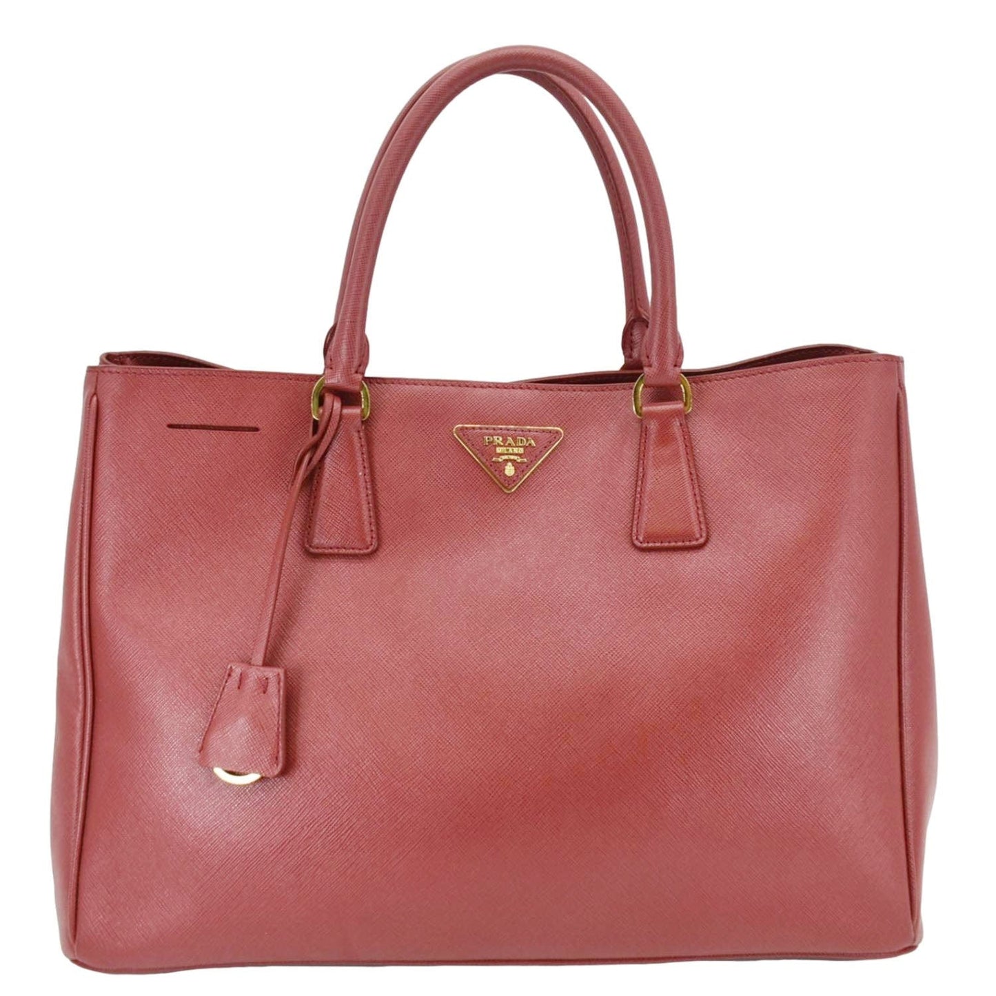 Prada Tote Bag Lux Open Leather Saffiano Red