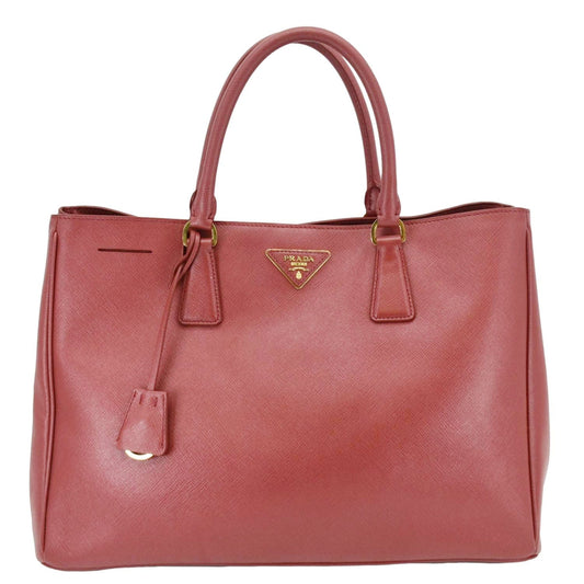 Prada Tote Bag Lux Open Leather Saffiano Red