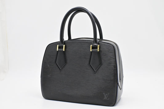 Louis Vuitton Sablon Black Leather Epi Handbag