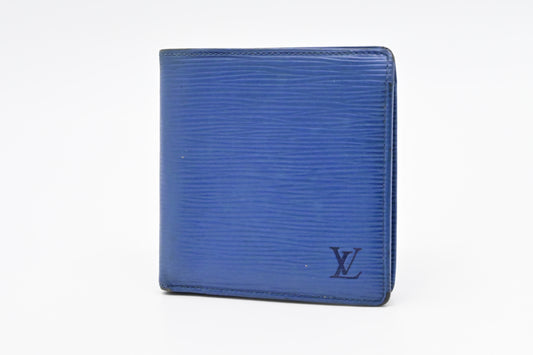 Louis Vuitton Marco Epi Leather Blue Wallet Case