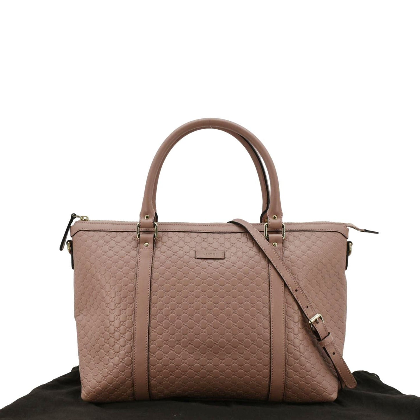 Gucci Microssima Tote Bag Dusty Leather Pink