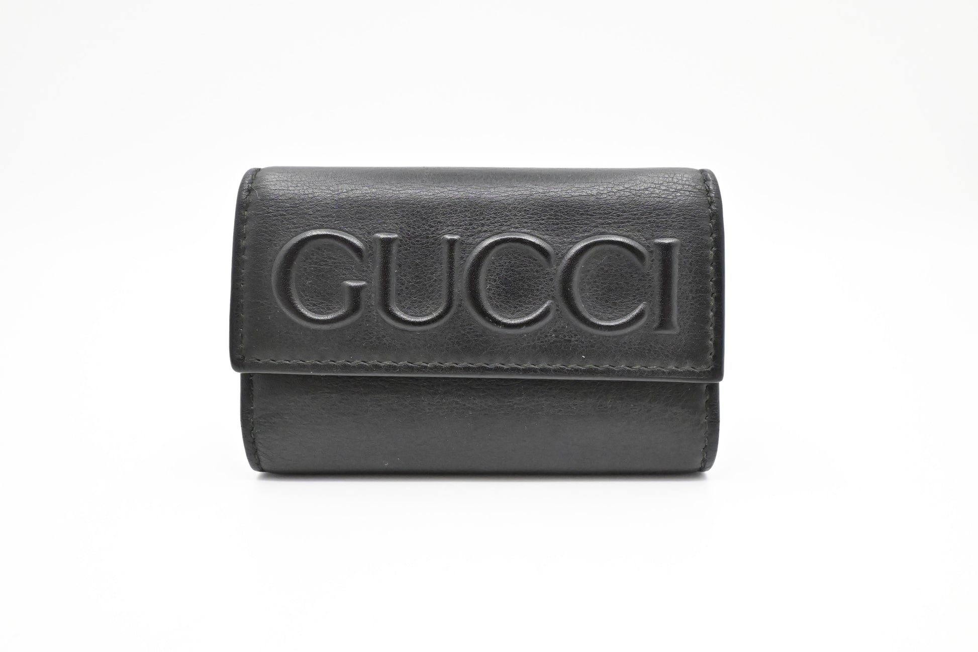 Gucci 6-Key Case Leather Black Handbag