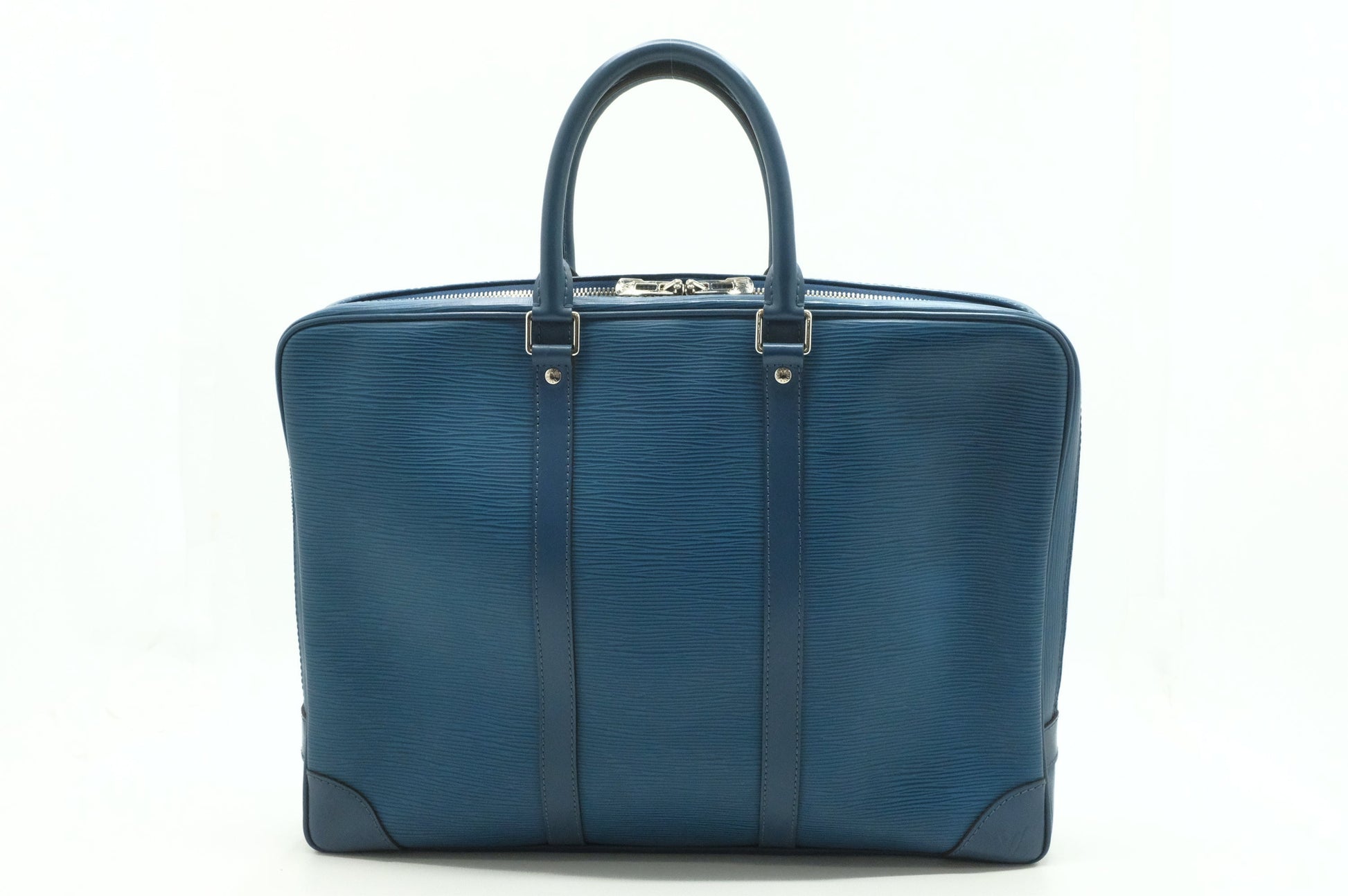 Louis Vuitton Poche Document Epi Leather Blue Handbag