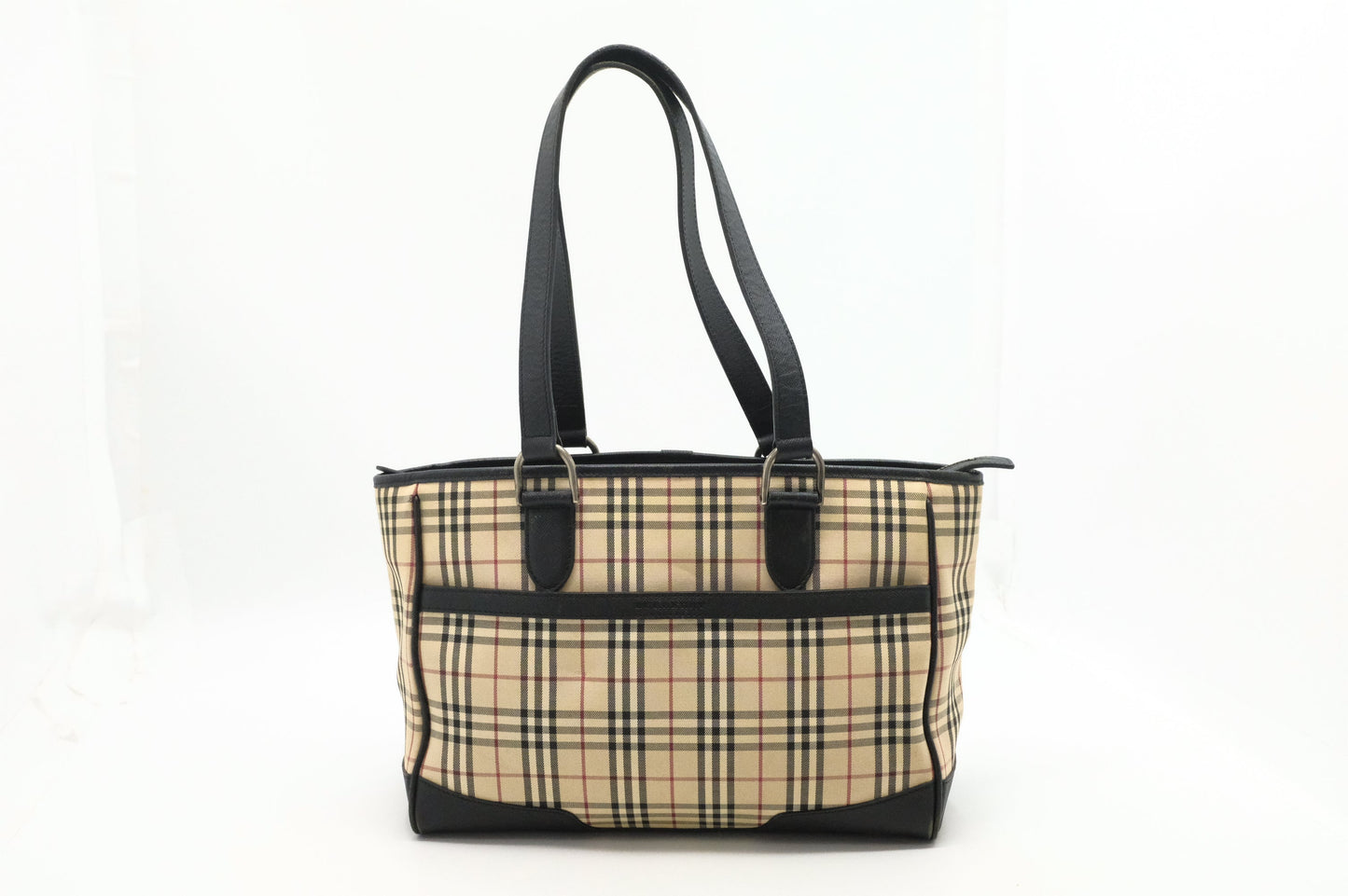 Burberry Shoulder Bag In Check Canvas Beige