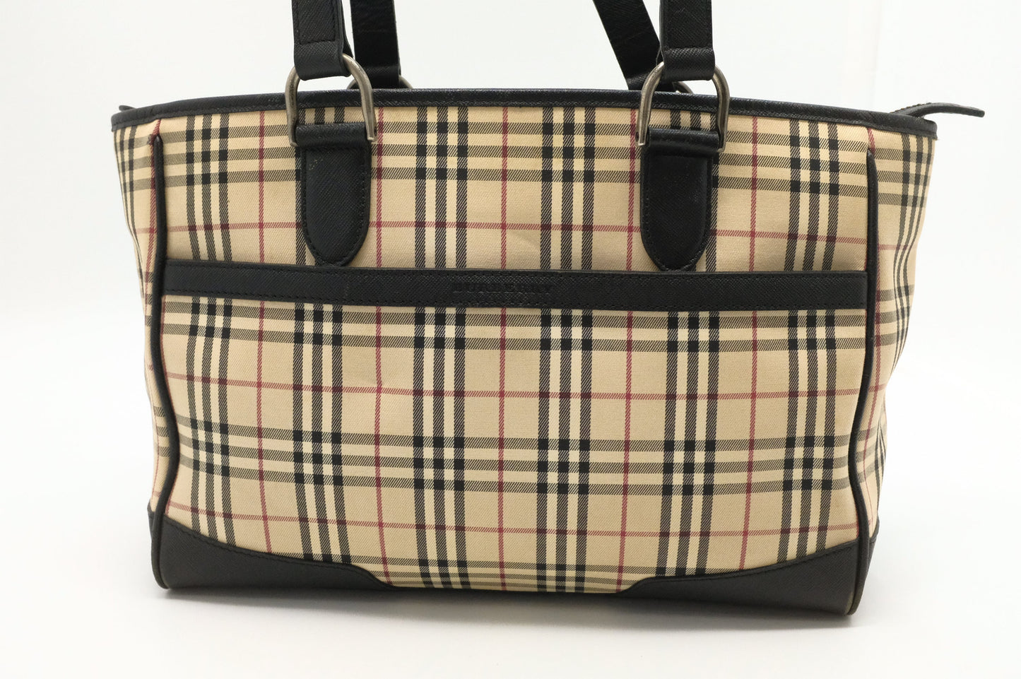 Burberry Shoulder Bag In Check Canvas Beige