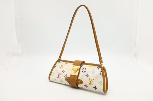 Louis Vuitton Shirley Multicolor White Canvas Handbag