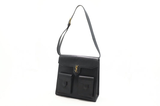 YSL Saint Laurent Shoulder Bag In Leather Black