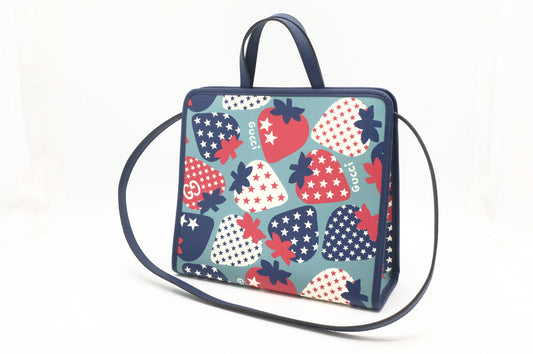 Gucci Children's Strawberry Star Coated Canvas Apparel