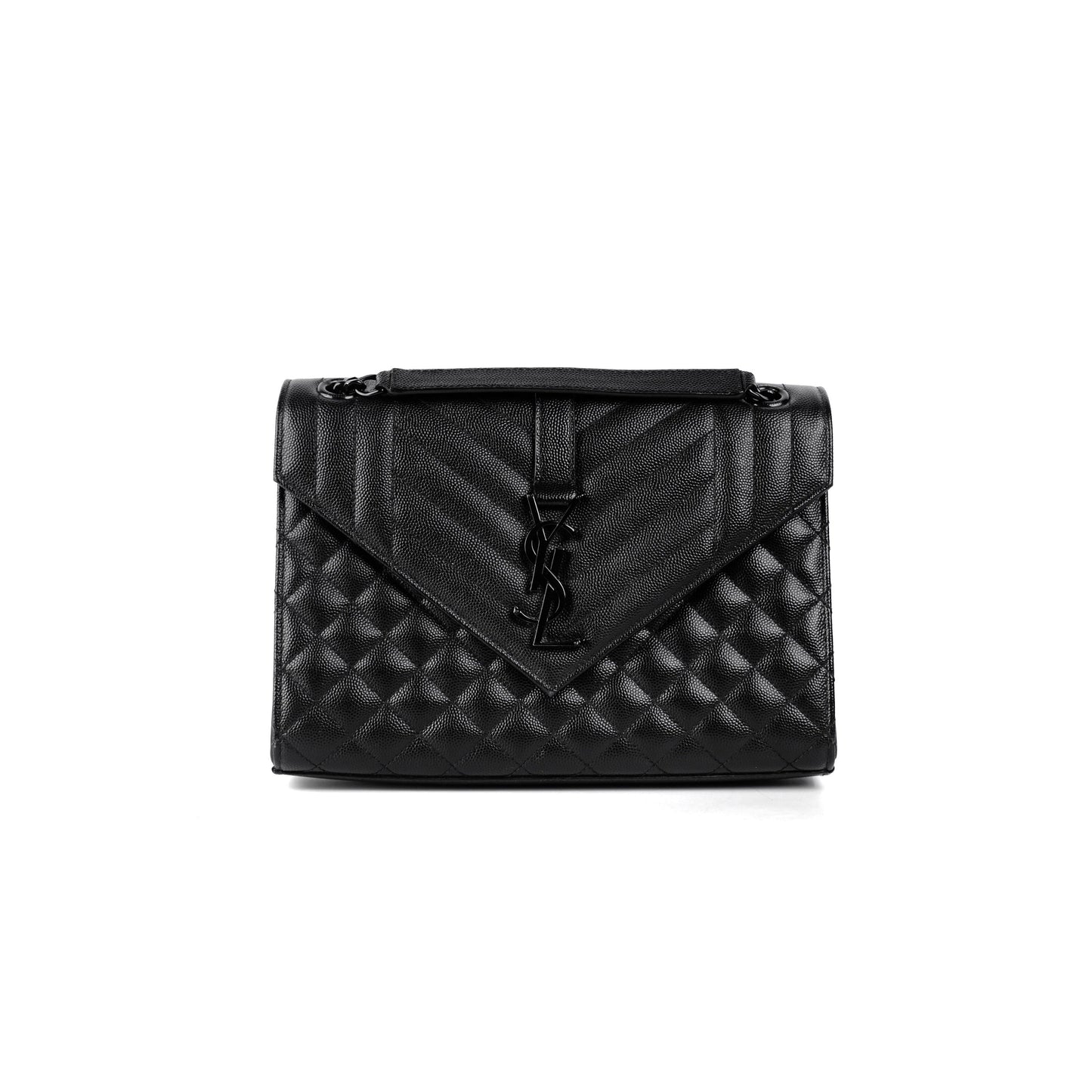 YSL Saint Laurent Envelope Crossbody Bag Black Medium