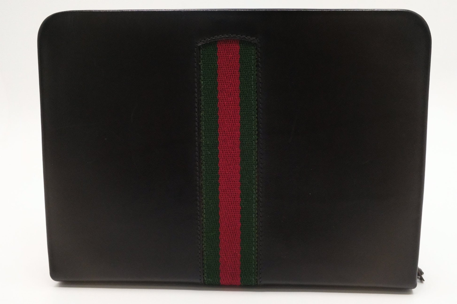 Gucci Zipped Leather Black Clutch Bag