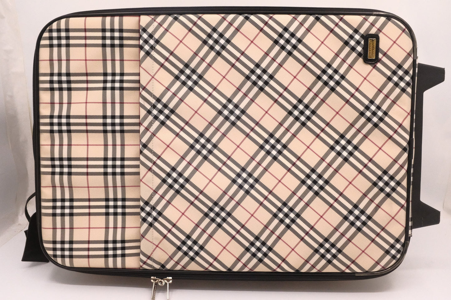 Burberry Luggage In Checked Handbag Canvas Brown Travel Bag