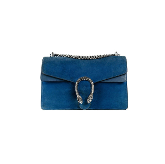 Gucci Dionysus Shoulder Bag Suede Blue