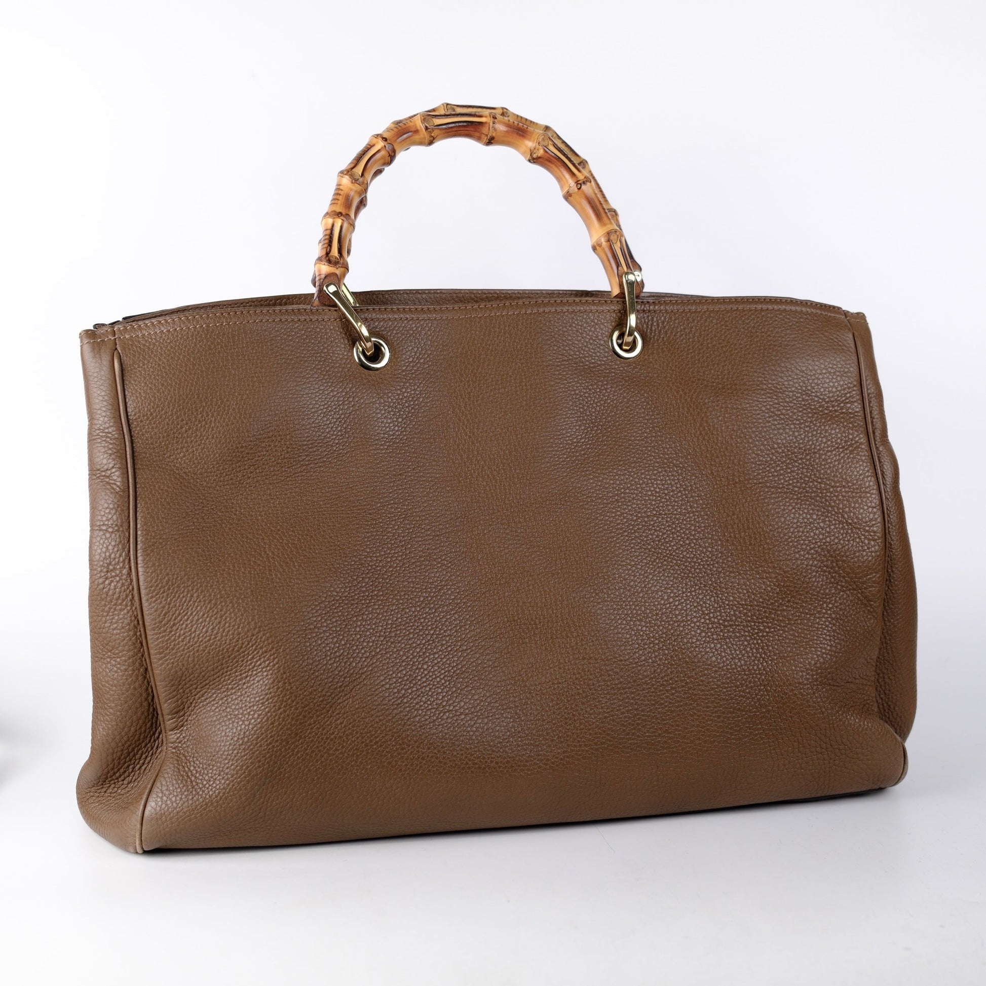 Gucci Bamboo Handle Tote Brown Large Tote Bag