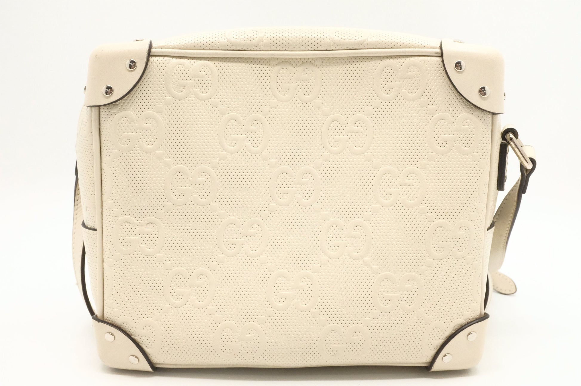 Gucci Trunk Off Leather White Crossbody Bag