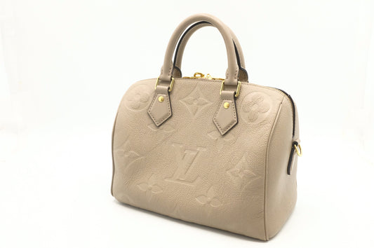 Louis Vuitton Speedy 25 Turtledove Beige Leather Handbag