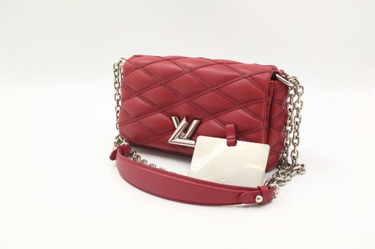Louis Vuitton on GO-14 Red Leather Wallet Case
