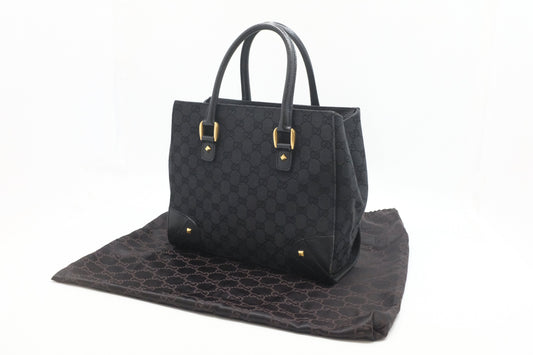 Gucci GG Canvas Black Travel Bag