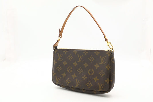 Louis Vuitton Pochette Accessoires Monogram Canvas Clutch Bag Canvas 9