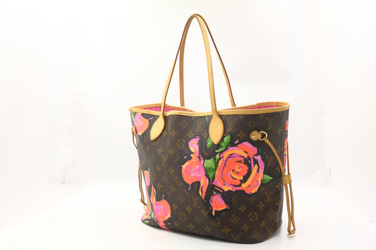 Louis Vuitton x Stephen Spro Neverfull MM Monogram Canvas Tote Bag