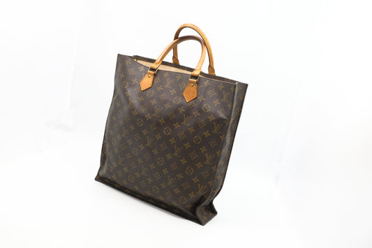 Louis Vuitton Sac Plat Monogram Canvas Handbag