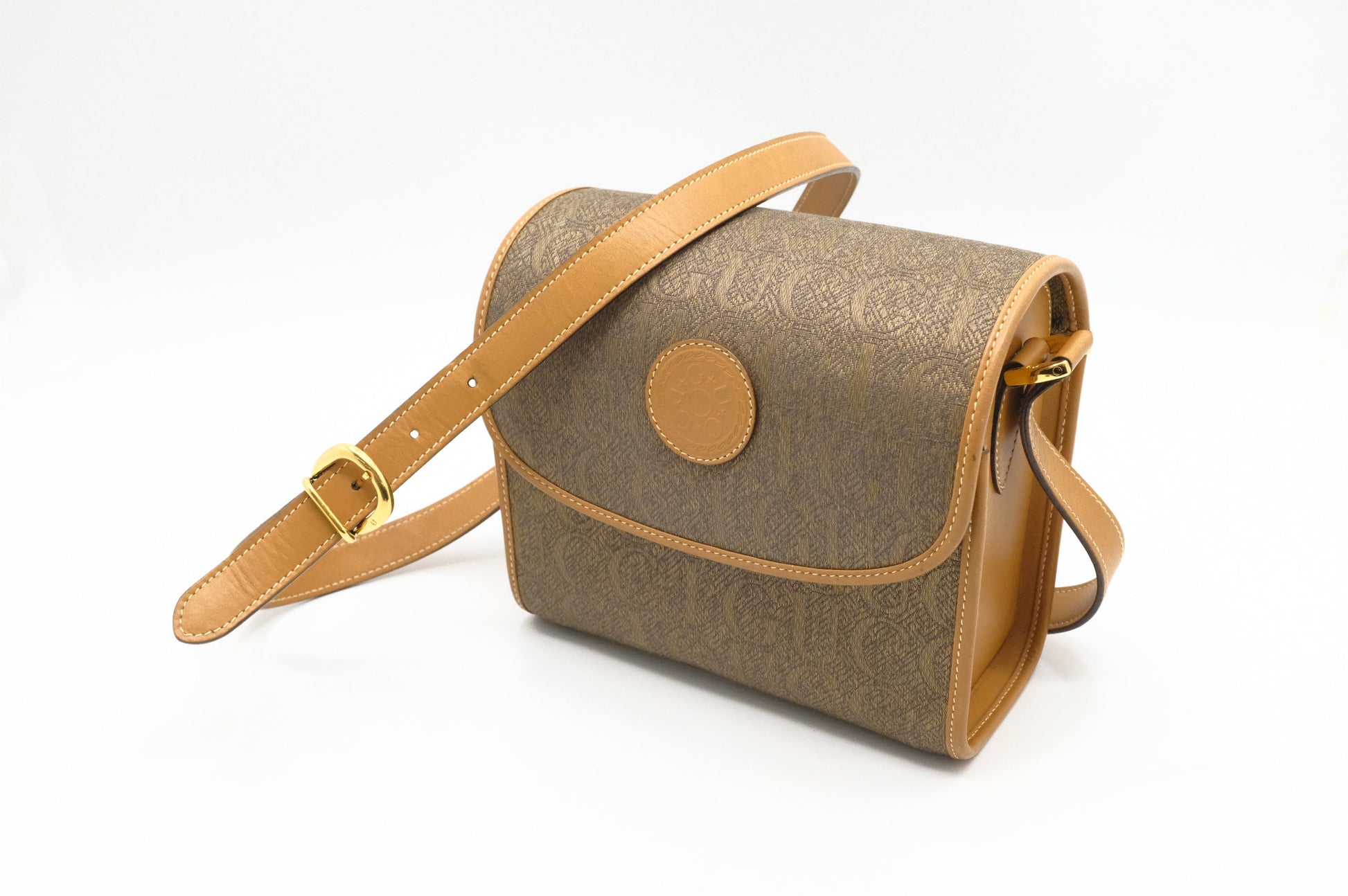 Gucci Brown Canvas Crossbody Bag