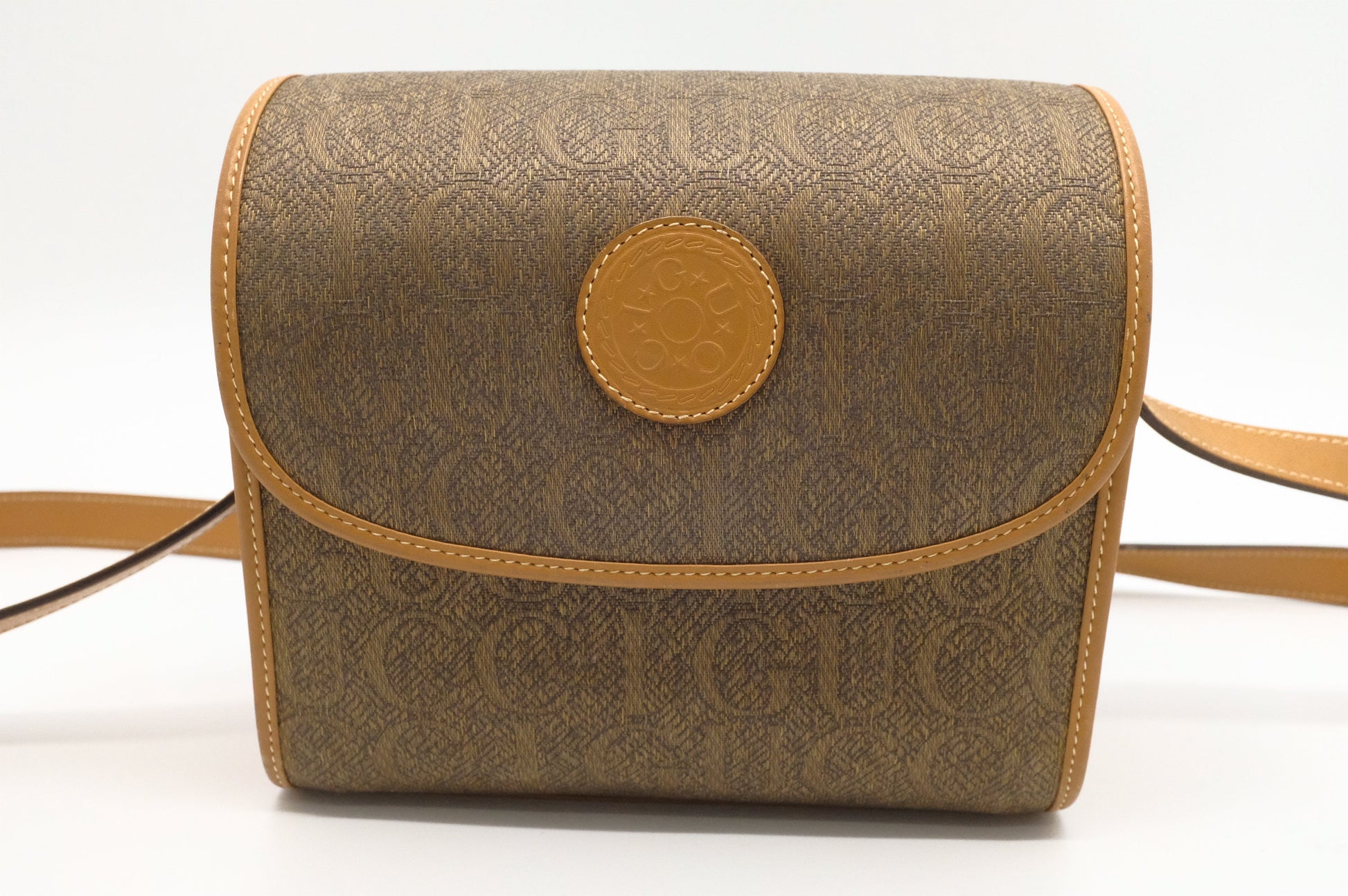 Gucci Brown Canvas Crossbody Bag