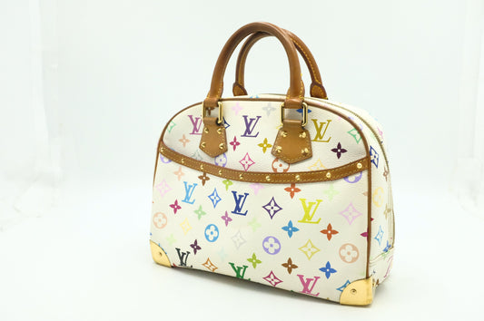 Louis Vuitton Trouville Multicolor White Canvas Handbag Canvas 1