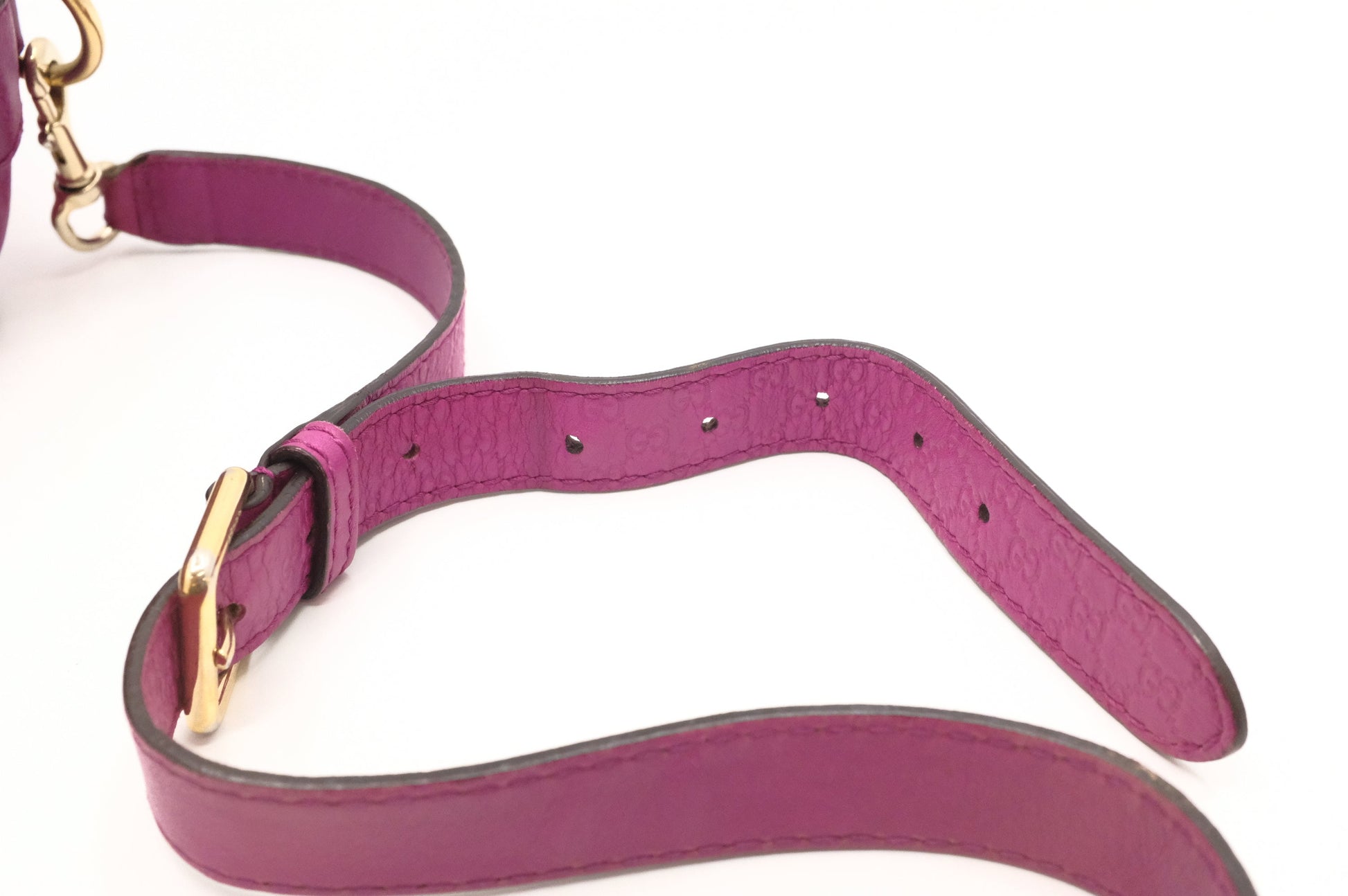 Gucci 2-Way Boston Magenta Leather Travel Bag