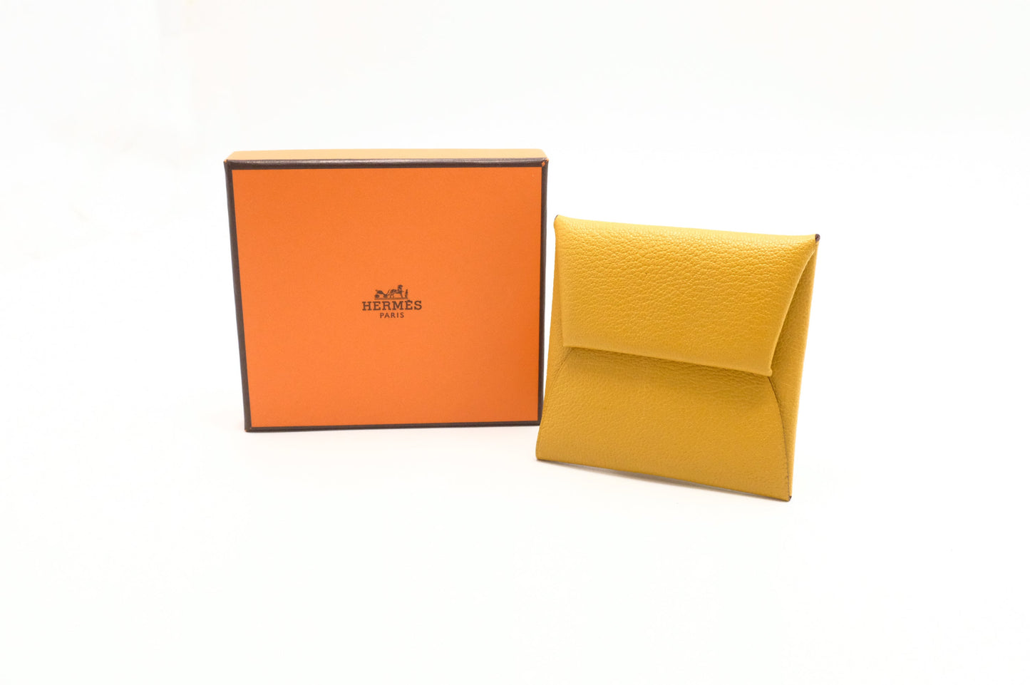 Hermes Bastia Coin Case In Yellow Epsom Handbag Leather Travel Bag
