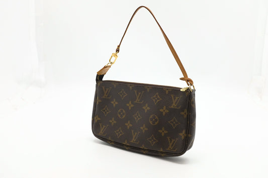 Louis Vuitton Pochette Accessoires Monogram Canvas Clutch Bag Canvas 8