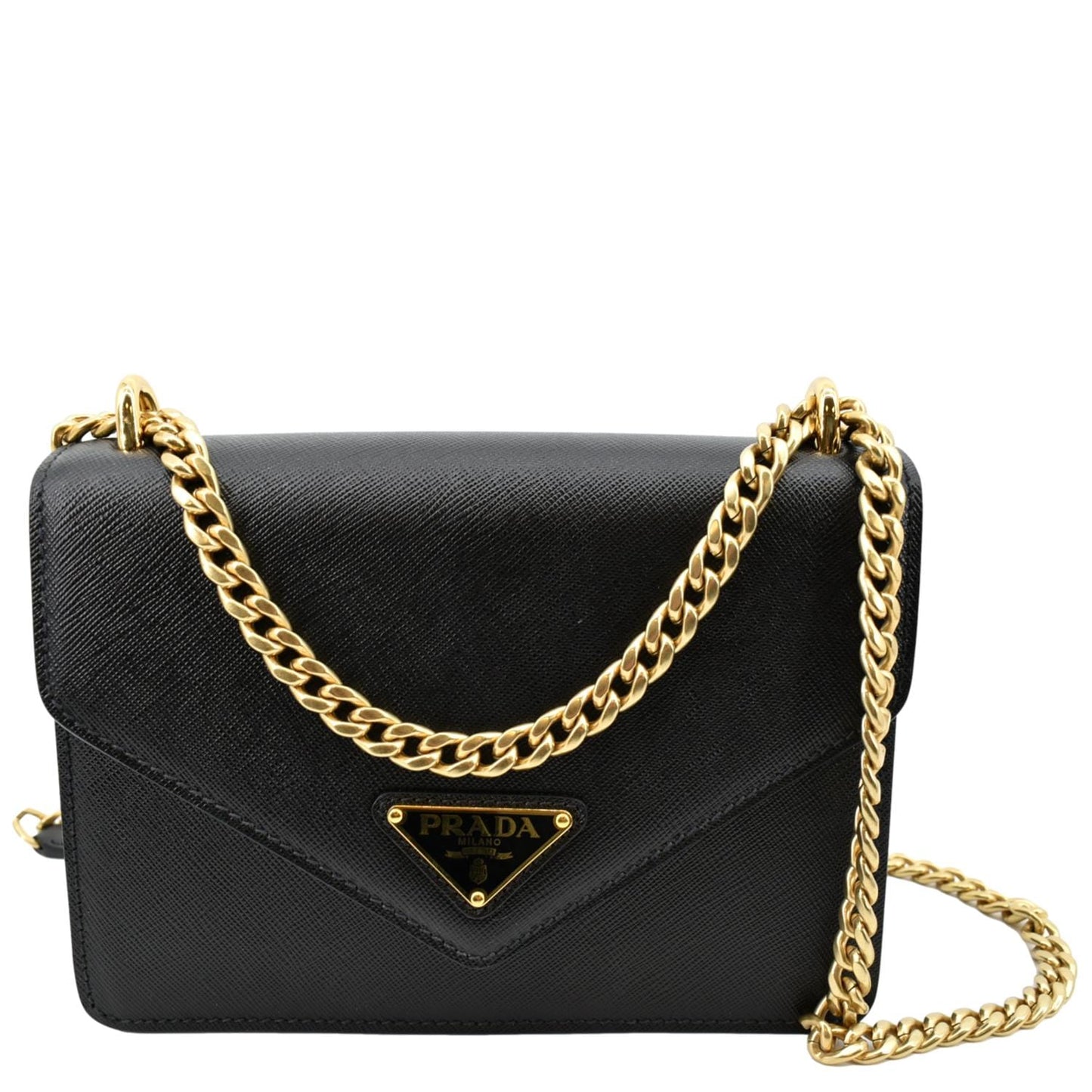 Saffiano Lux Crossbody Bag Leather Black