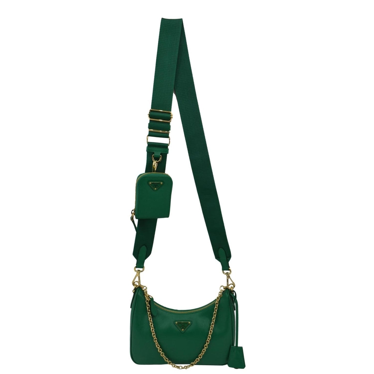 Prada Re Edition Shoulder Bag Leather Saffiano Green