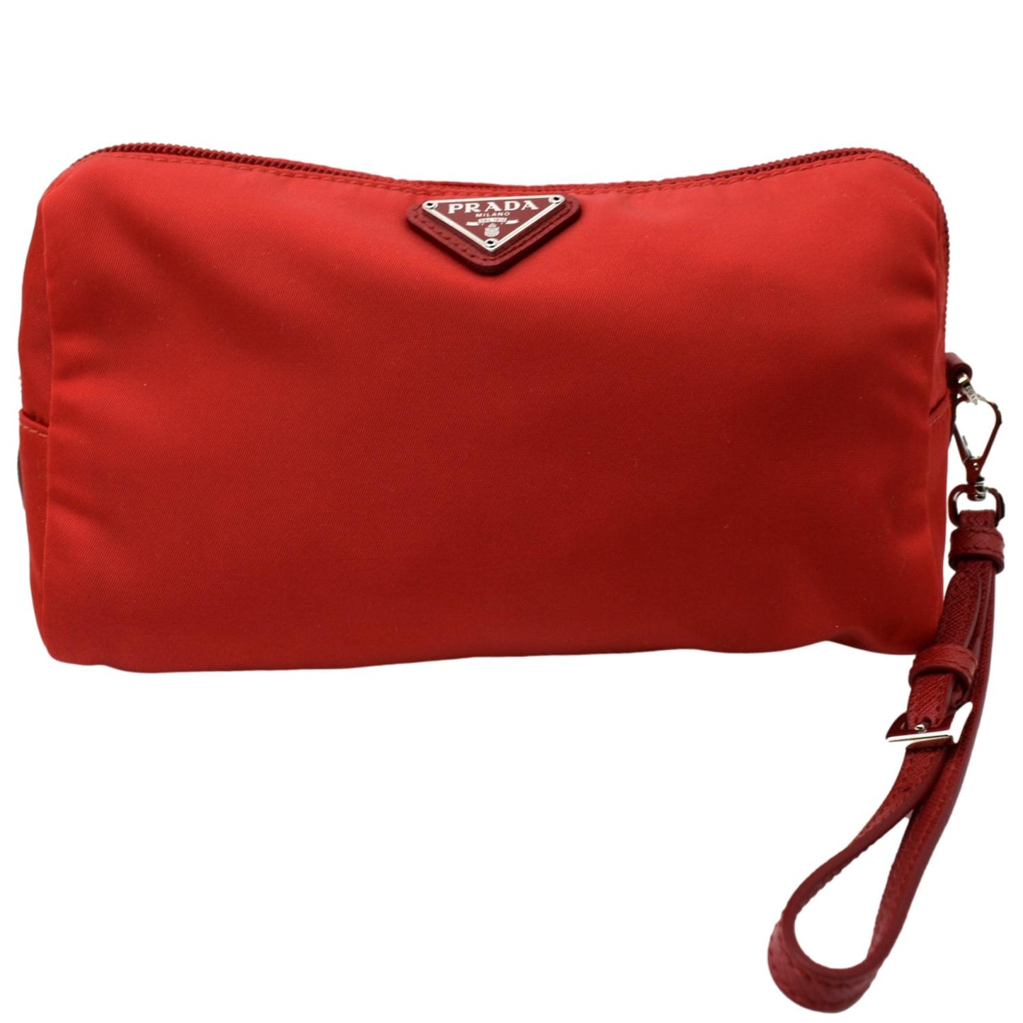 Cosmetic Case Handbag Nylon Red Travel Bag