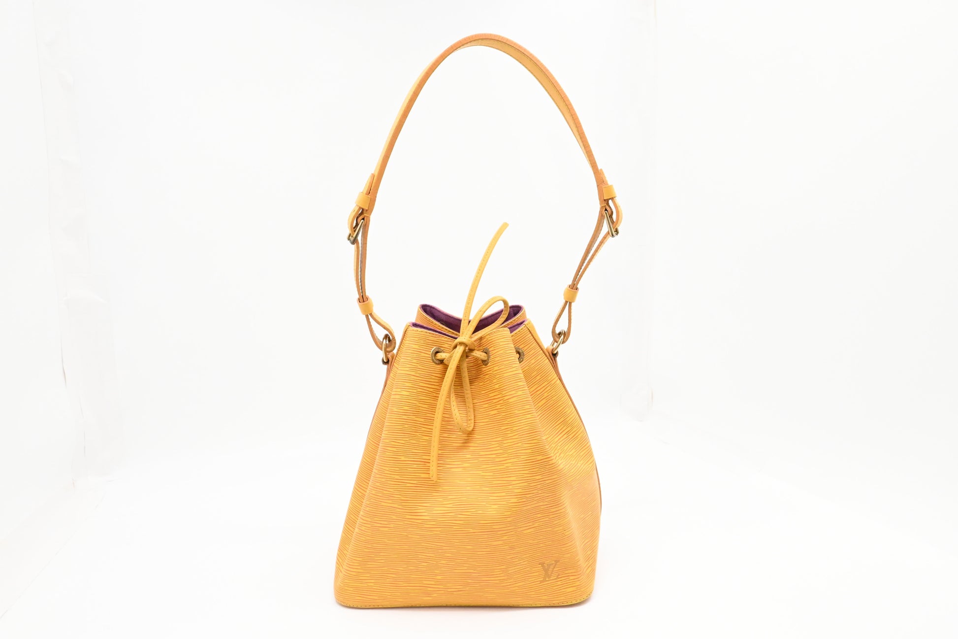 Louis Vuitton Petit Noe Epi Leather Yellow Handbag
