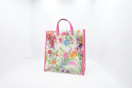 Gucci Clear Flora Vinyl Tote Bag
