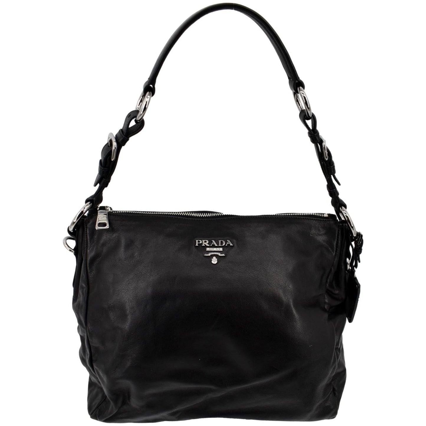 Prada Shoulder Bag Leather Black Prada Tote