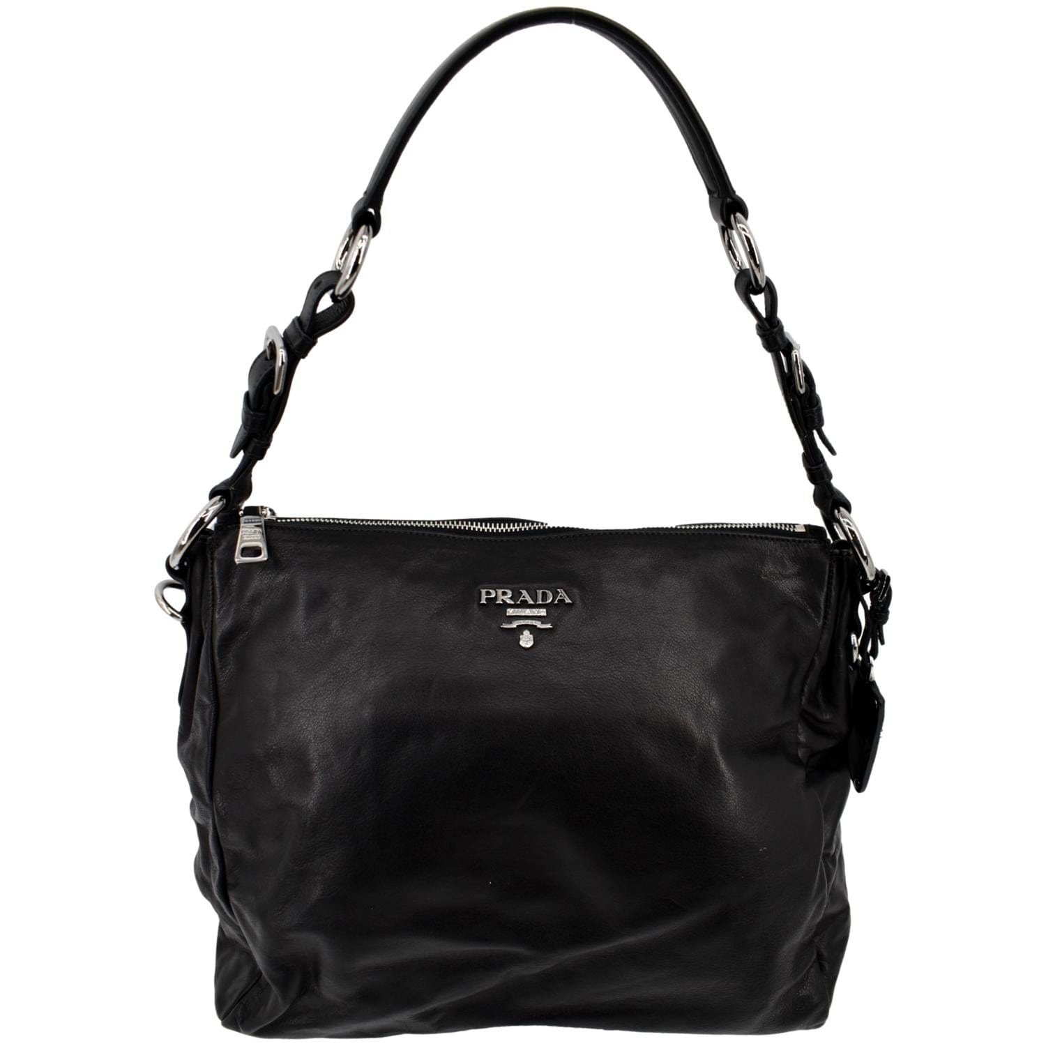 Shoulder Bag Leather Black