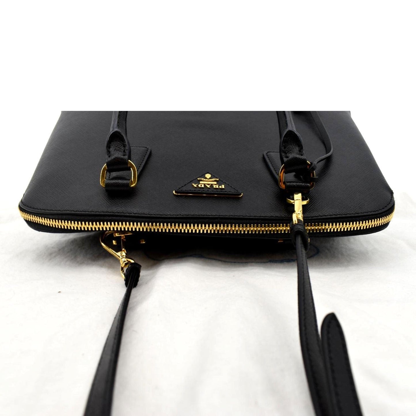 Prada Lux Promenade Shoulder Bag Nero Leather Saffiano Medium